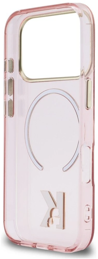 Dėklas Karl Lagerfeld IML K Head Logo MagSafe Case for iPhone 17 Pro - Rožinė