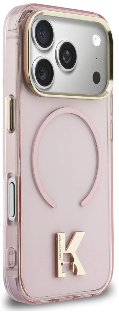 Dėklas Karl Lagerfeld IML K Head Logo MagSafe Case for iPhone 17 Pro - Rožinė