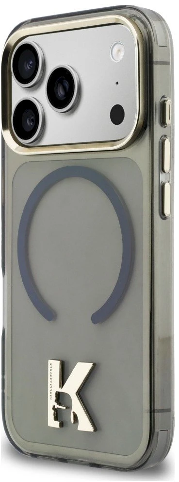 Karl Lagerfeld IML K galvos logotipo „MagSafe“ dėklas, skirtas iPhone 17 Pro Max - Juodas