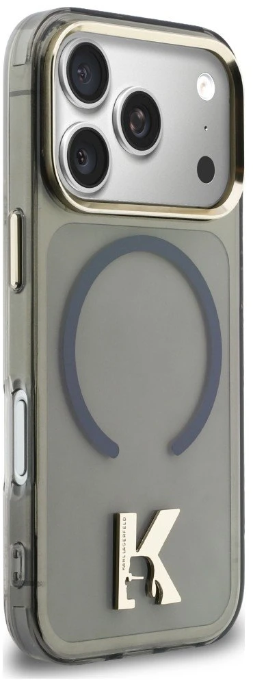 Karl Lagerfeld IML K galvos logotipo „MagSafe“ dėklas, skirtas iPhone 17 Pro Max - Juodas