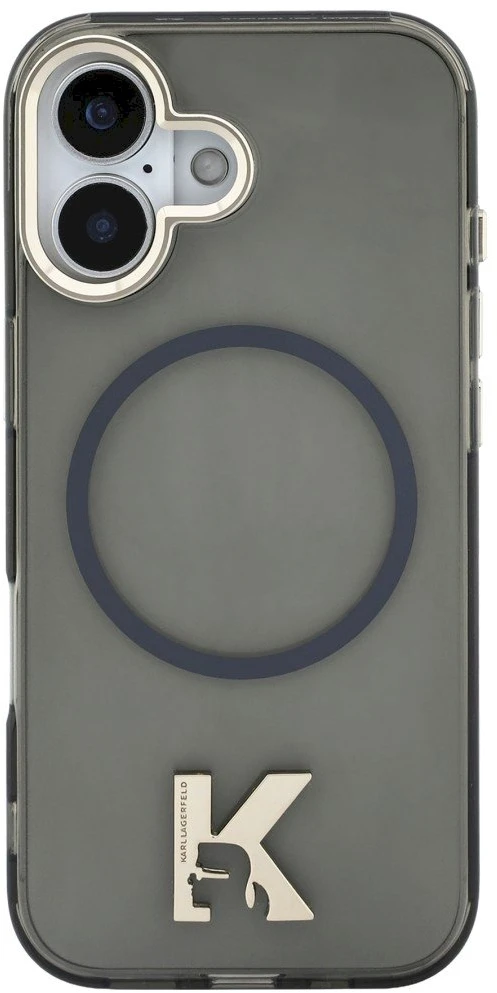 Karl Lagerfeld IML K galvos logotipo „MagSafe“ dėklas, skirtas iPhone 17 - Juodas