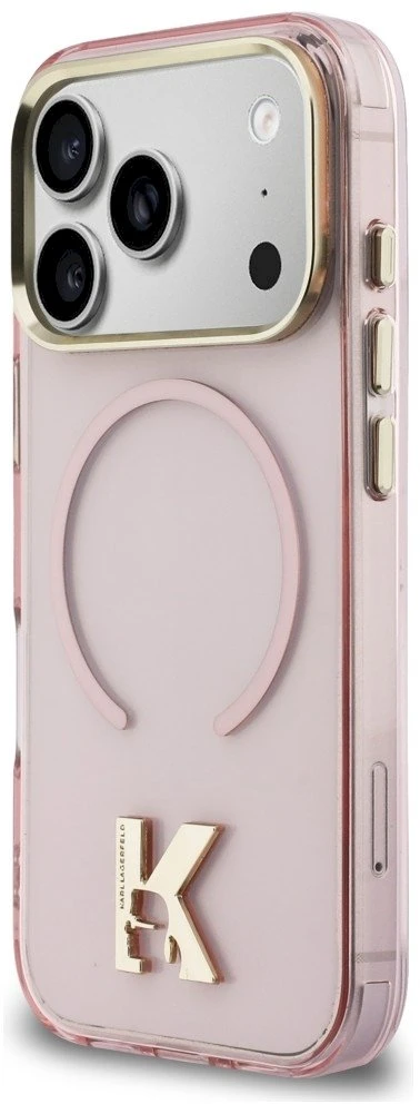 Dėklas Karl Lagerfeld IML K Head Logo MagSafe Case for iPhone 17 Pro - Rožinė