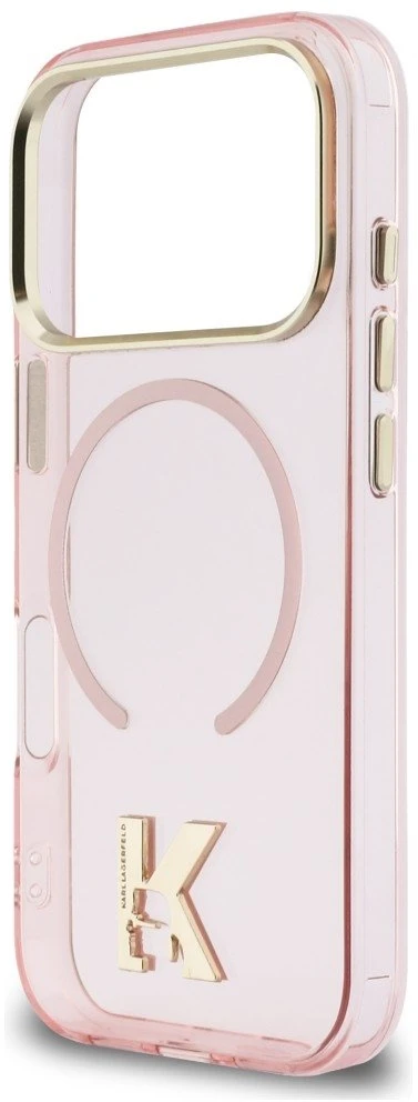 Dėklas Karl Lagerfeld IML K Head Logo MagSafe Case for iPhone 17 Pro - Rožinė