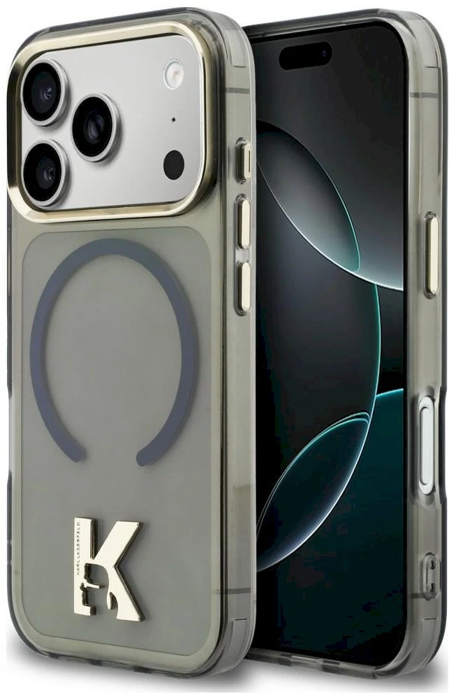 Karl Lagerfeld IML K galvos logotipo „MagSafe“ dėklas, skirtas iPhone 17 Pro Max - Juodas