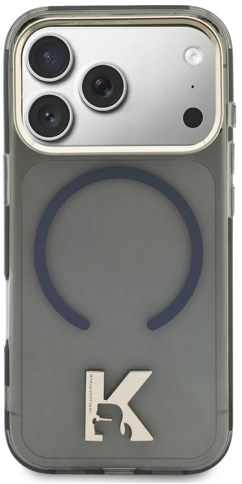 Karl Lagerfeld IML K galvos logotipo „MagSafe“ dėklas, skirtas iPhone 17 Pro Max - Juodas