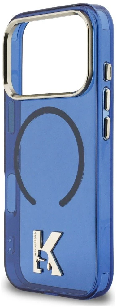 „Karl Lagerfeld IML K“ galvos logotipo „MagSafe“ dėklas, skirtas „iPhone 17 Pro“ - Mėlyna