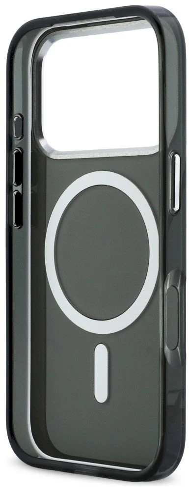 Karl Lagerfeld IML K&CH Heads Logo MagSafe dėklas skirtas Apple iPhone Apple iPhone 17 Pro juodos spalvos