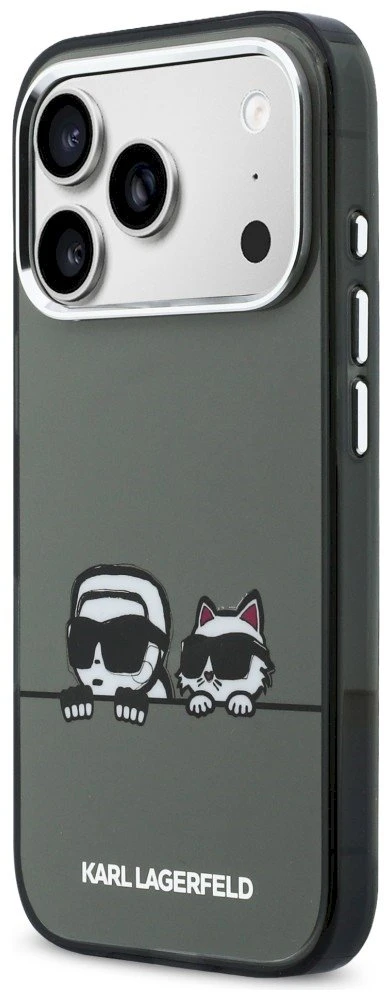 Karl Lagerfeld IML K&CH Heads Logo MagSafe dėklas skirtas Apple iPhone 17 Pro Max juodos spalvos