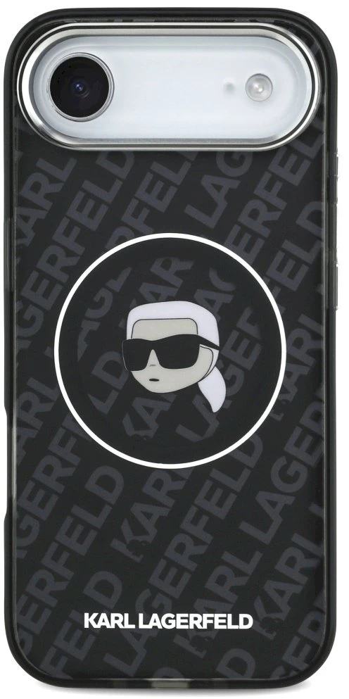 „Karl Lagerfeld IML Karl Head Logo MagSafe“ dėklas, skirtas „iPhone 17 Air“ – Juodas