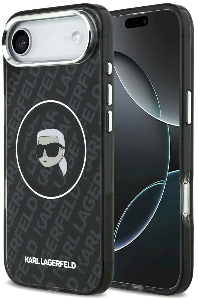 „Karl Lagerfeld IML Karl Head Logo MagSafe“ dėklas, skirtas „iPhone 17 Air“ – Juodas