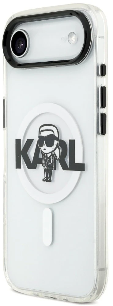 Karl Lagerfeld IML Karl Sketch Logo MagSafe dėklas Apple iPhone Air skaidrus