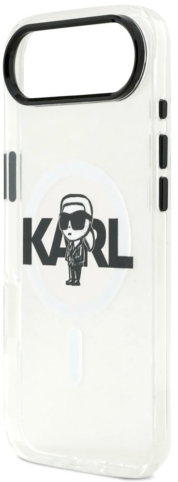 Karl Lagerfeld IML Karl Sketch Logo MagSafe dėklas Apple iPhone Air skaidrus