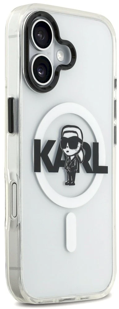 Karl Lagerfeld IML Karl Sketch Logo MagSafe dėklas Apple iPhone 17 skaidrus