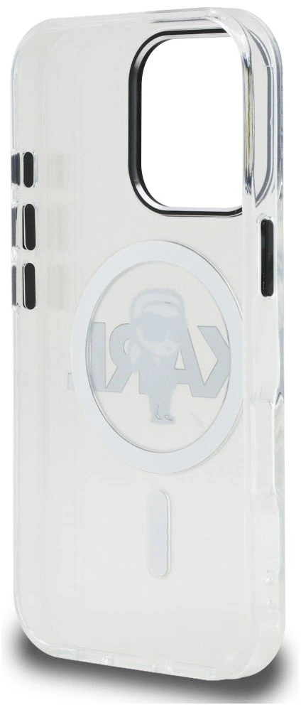 „Karl Lagerfeld IML Karl Sketch Logo MagSafe“ dėklas, skirtas „iPhone 16 Pro“ – skaidrus