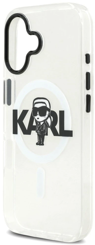Karl Lagerfeld IML Karl Sketch Logo MagSafe dėklas Apple iPhone 17 skaidrus