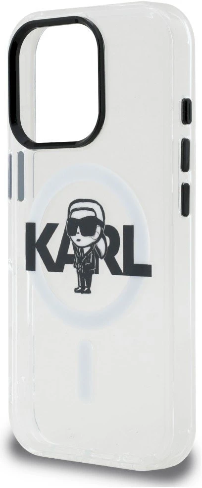 „Karl Lagerfeld IML Karl Sketch Logo MagSafe“ dėklas, skirtas „iPhone 16 Pro“ – skaidrus