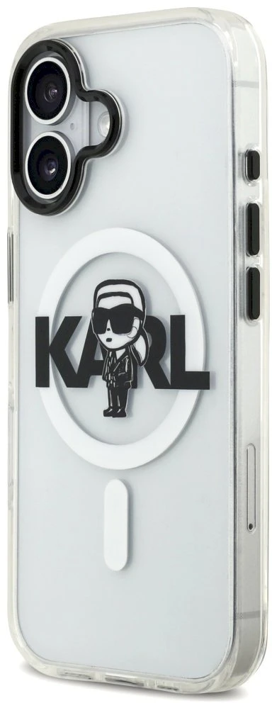 Karl Lagerfeld IML Karl Sketch Logo MagSafe dėklas Apple iPhone 17 skaidrus