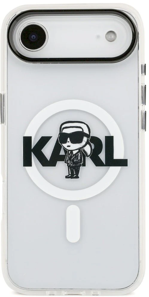Karl Lagerfeld IML Karl Sketch Logo MagSafe dėklas Apple iPhone Air skaidrus