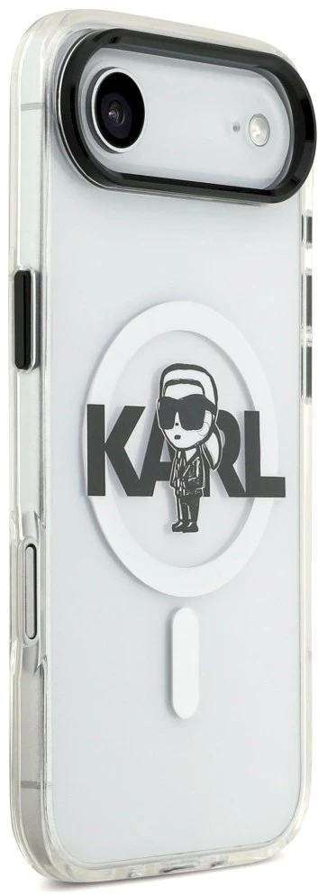 Karl Lagerfeld IML Karl Sketch Logo MagSafe dėklas Apple iPhone Air skaidrus
