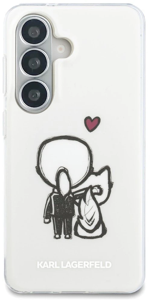 Karl Lagerfeld IML K&CH Back Logo Magnetic dėklas skirtas Apple iPhone Samsung Galaxy S26 skaidrus