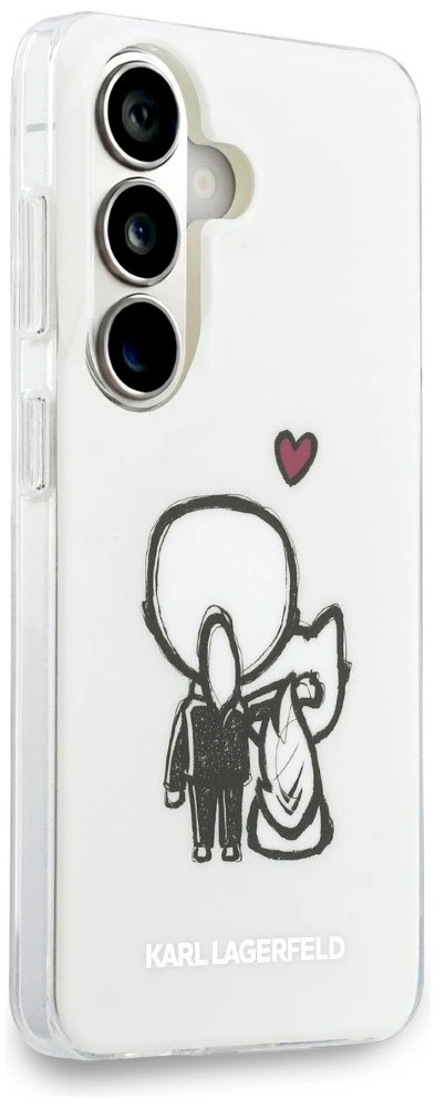Karl Lagerfeld IML K&CH Back Logo Magnetic dėklas skirtas Apple iPhone Samsung Galaxy S26 skaidrus