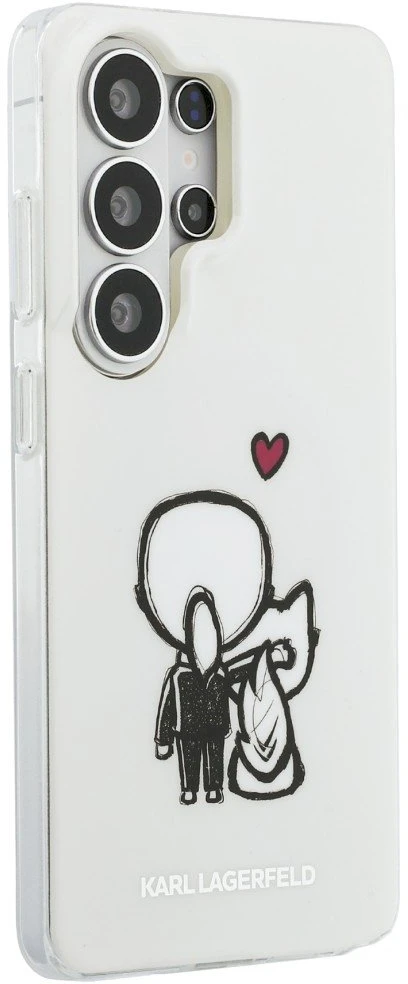 Karl Lagerfeld IML K&CH Back Logo Magnetic dėklas skirtas Apple iPhone Samsung Galaxy S26 Ultra skaidrus