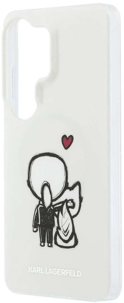 Karl Lagerfeld IML K&CH Back Logo Magnetic dėklas skirtas Apple iPhone Samsung Galaxy S26 Ultra skaidrus