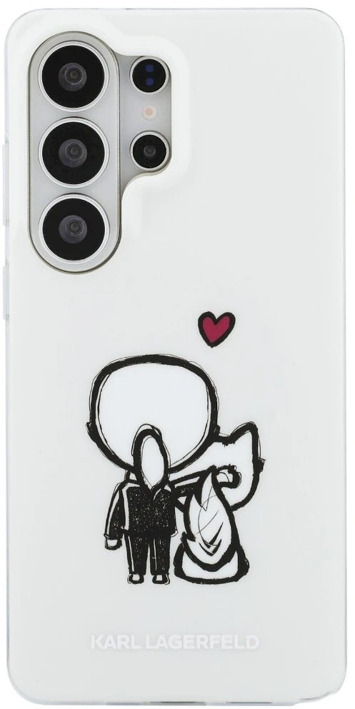 Karl Lagerfeld IML K&CH Back Logo Magnetic dėklas skirtas Apple iPhone Samsung Galaxy S26 Ultra skaidrus