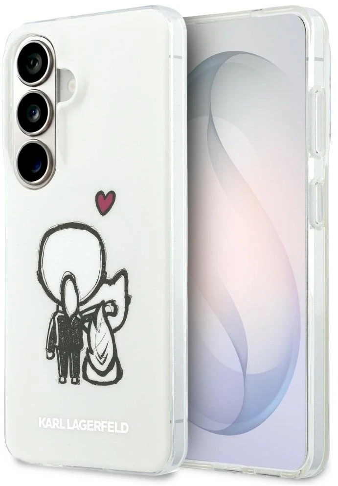 Karl Lagerfeld IML K&CH Back Logo Magnetic dėklas skirtas Apple iPhone Samsung Galaxy S26 skaidrus