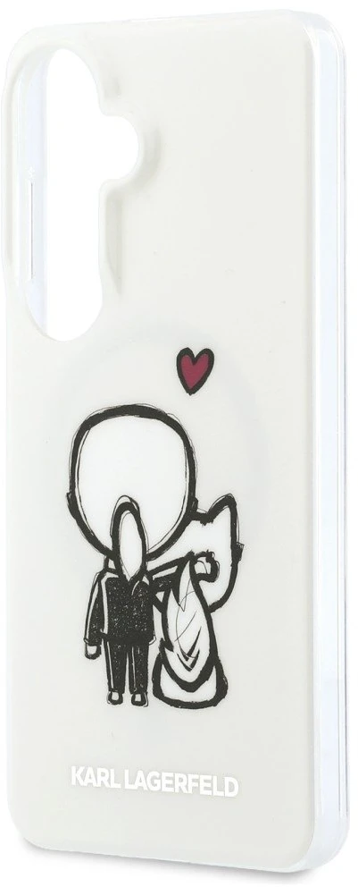 Karl Lagerfeld IML K&CH Back Logo Magnetic dėklas skirtas Apple iPhone Samsung Galaxy S26 skaidrus