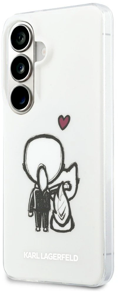 Karl Lagerfeld IML K&CH Back Logo Magnetic dėklas skirtas Apple iPhone Samsung Galaxy S26 skaidrus