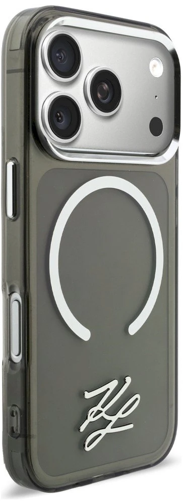Dėklas Karl Lagerfeld IML KL Script Logo MagSafe Case for iPhone 17 Pro - Juodas