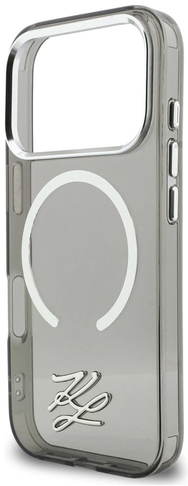 Dėklas Karl Lagerfeld IML KL Script Logo MagSafe Case for iPhone 17 Pro - Juodas