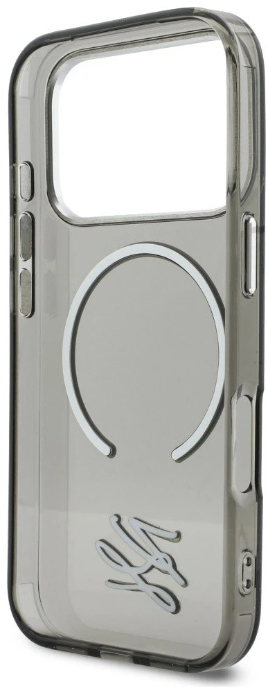 Dėklas Karl Lagerfeld IML KL Script Logo MagSafe Case for iPhone 17 Pro Max - Juodas