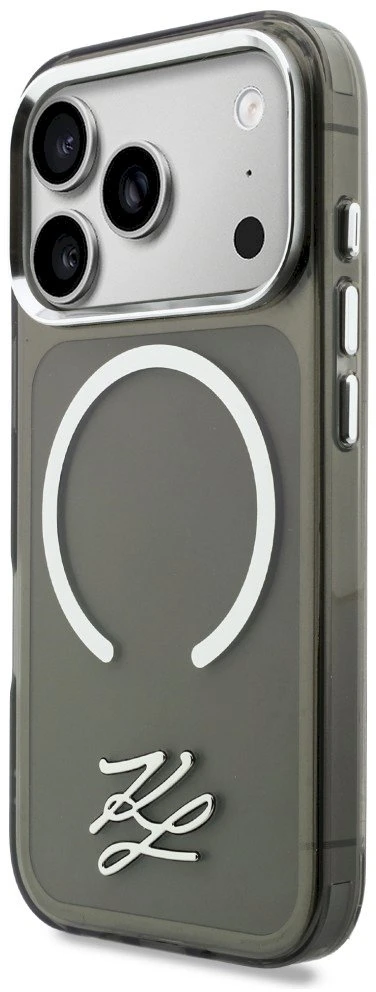 Dėklas Karl Lagerfeld IML KL Script Logo MagSafe Case for iPhone 17 Pro - Juodas