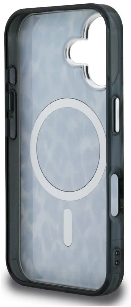 „Karl Lagerfeld IML“ leopardo rašto „MagSafe“ dėklas, skirtas „iPhone 16“ – Juodas