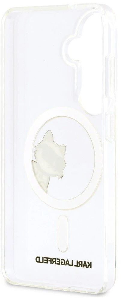 Karl Lagerfeld IML Choupette Peekaboo Logo Magnetic dėklas skirtas Apple iPhone Samsung Galaxy S26 skaidrus