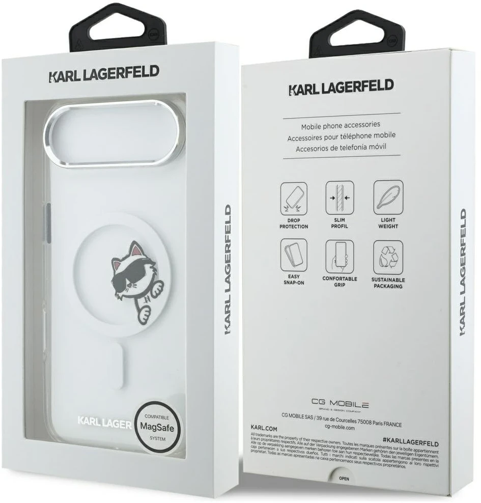 Karl Lagerfeld IML „Peekaboo MagSafe“ dėklas, skirtas „iPhone Air“ – skaidrus