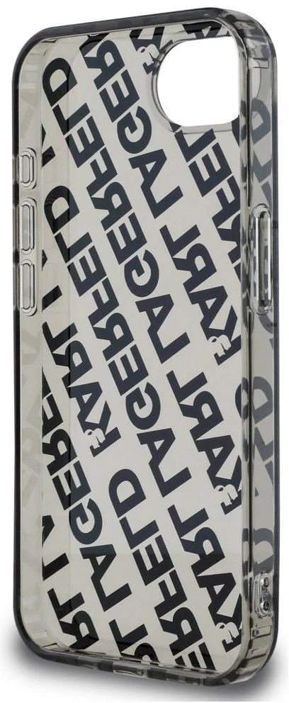 Karl Lagerfeld IML Repeat Logo dėklas, skirtas iPhone 16e - sidabrinis
