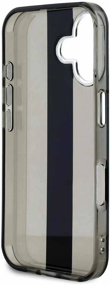 Karl Lagerfeld IML Stripe Logo Apple iPhone 16 dėklas telefonui juodos spalvos