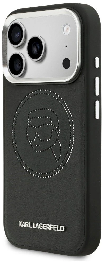 Karl Lagerfeld K Head Point Logo MagSafe dėklas iPhone 17 Pro Max - Juodas
