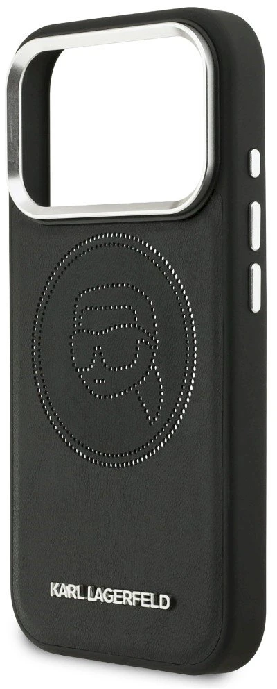 Karl Lagerfeld K Head Point Logo MagSafe dėklas iPhone 17 Pro Max - Juodas