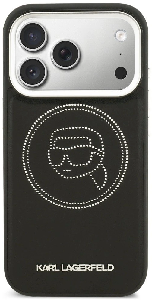 Karl Lagerfeld K Head Point Logo MagSafe dėklas iPhone 17 Pro Max - Juodas