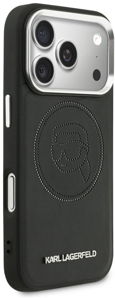 Karl Lagerfeld K Head Point Logo MagSafe dėklas iPhone 17 Pro Max - Juodas