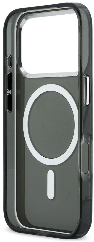 „Karl Lagerfeld Karl & Choupette Back MagSafe“ dėklas, skirtas „iPhone 17 Pro Max“ – Juodas