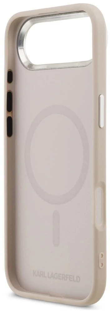 Karl Lagerfeld Karl & Choupette Pins MagSafe dėklas skirtas Apple iPhone Air rožinės spalvos