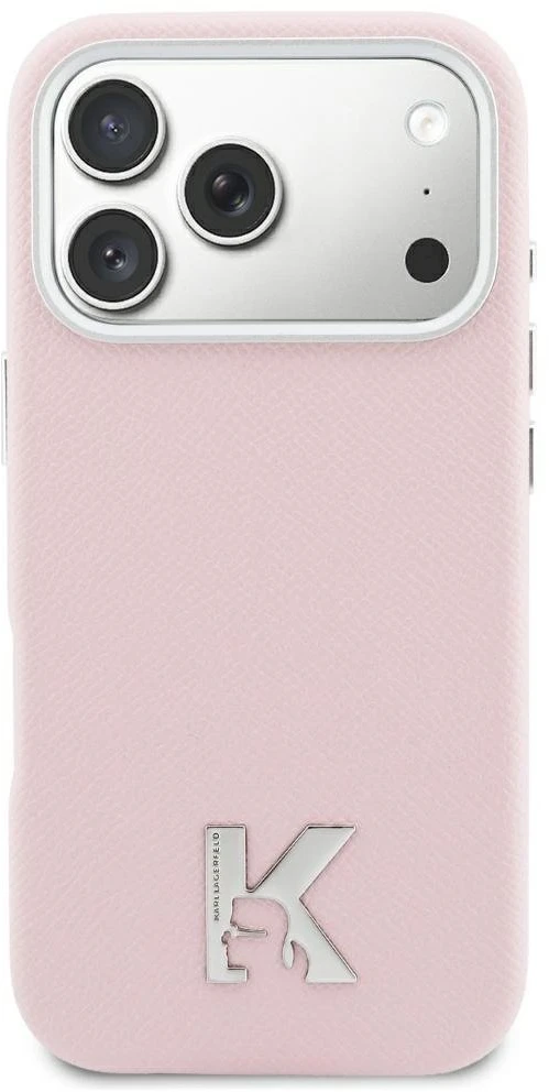 Dėklas Karl Lagerfeld Karl Head Logo MagSafe Case for iPhone 17 - Rožinė