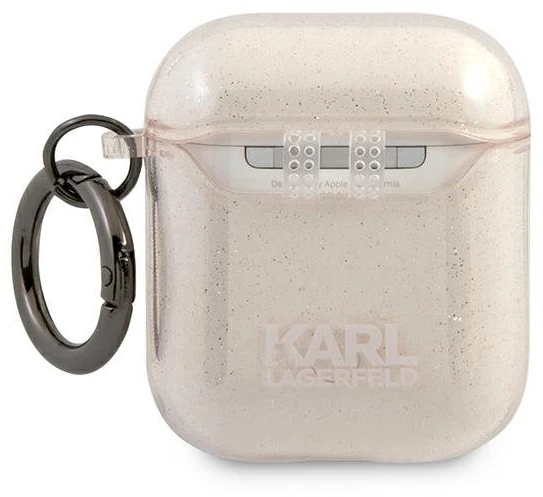 Karl Lagerfeld KLA2UCHGD AirPods dėklas aukso spalvos Glitter Choupette