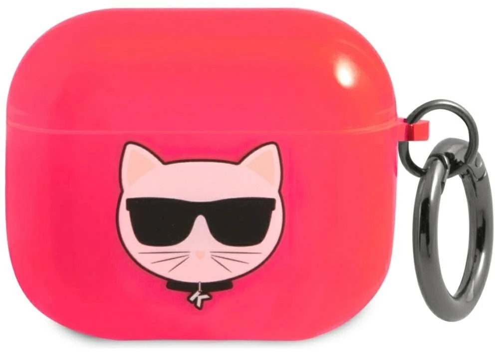 Karl Lagerfeld KLA3UCHFP AirPods 3 dėklas rožinės spalvos Choupette