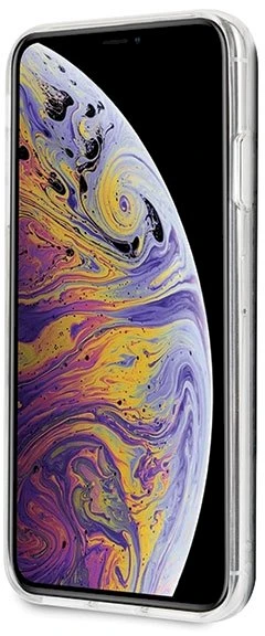 Dėklas Karl Lagerfeld KLHCI65ICGBK iPhone XsMax juoda/juodas Iconic Glitter
